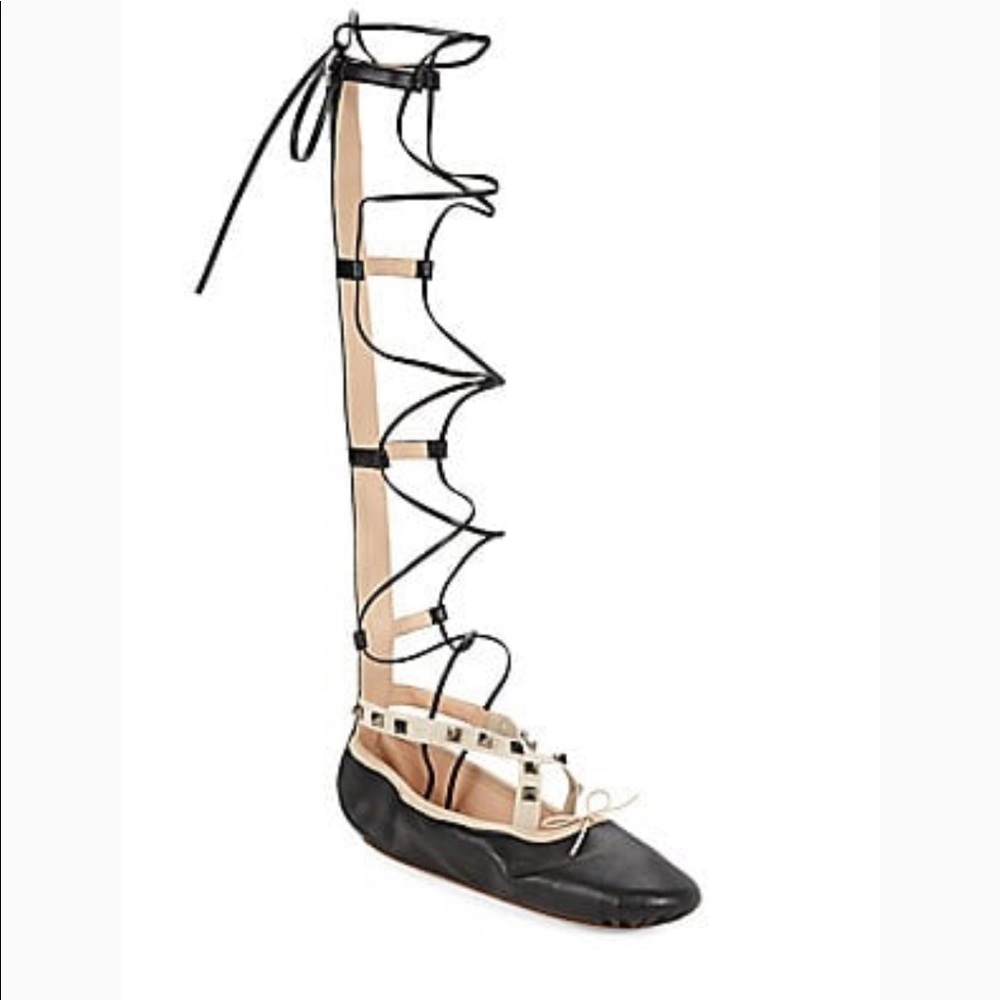 NWOT VALENTINO GARAVANI LACE-UP  BALLET FLATS